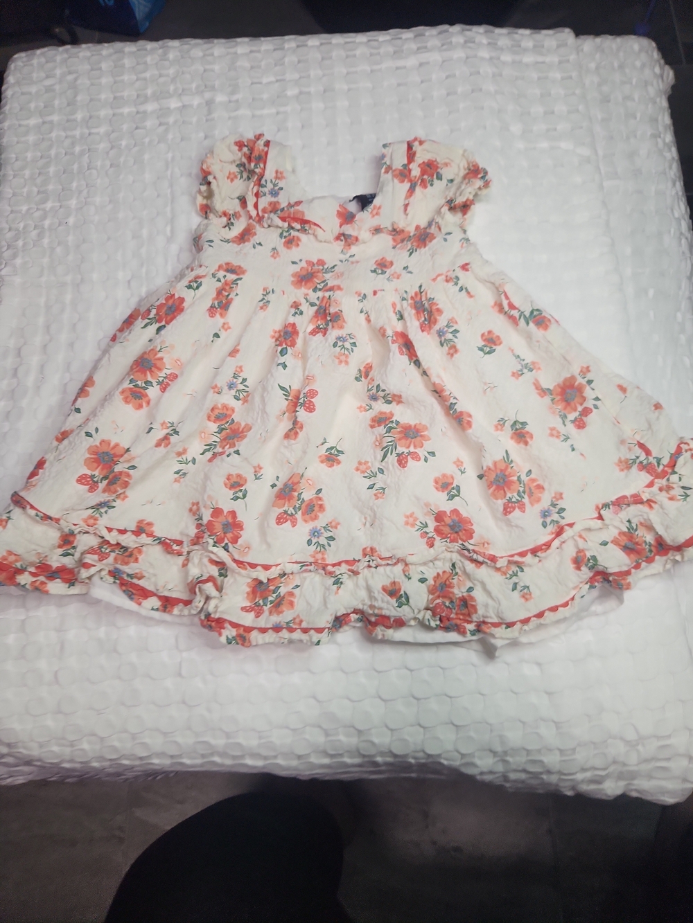 Cynthia Rowley Cream Dress with Orange Floral Print
